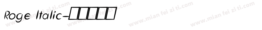 Roge ltalic字体转换
